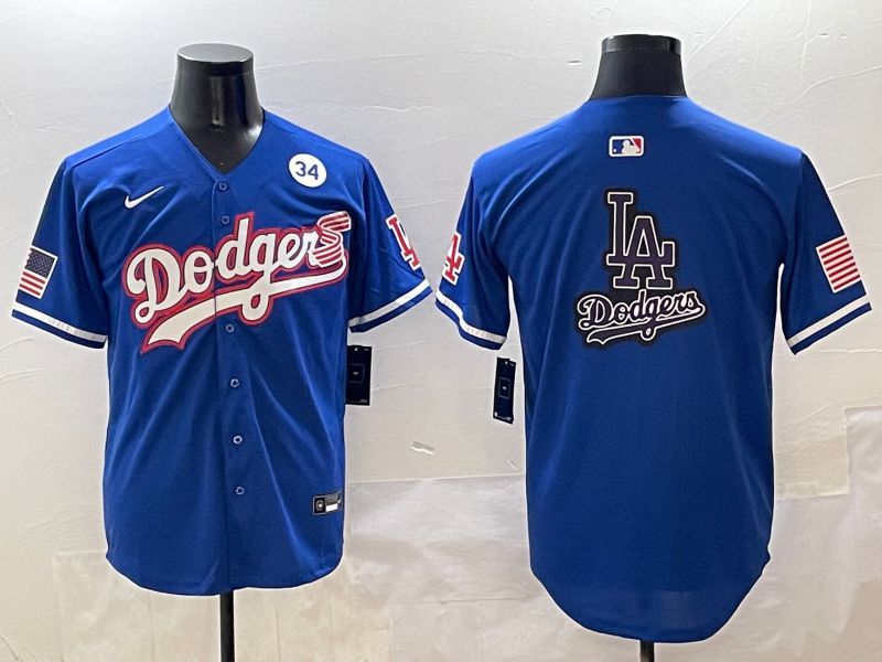 Men Los Angeles Dodgers Blank Blue Second generation Joint Name Nike 2025 MLB Jersey style 26